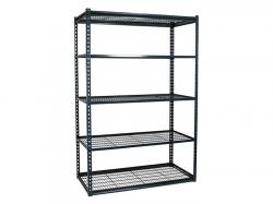 Black Steel Metal Boltless Rivet Shelving